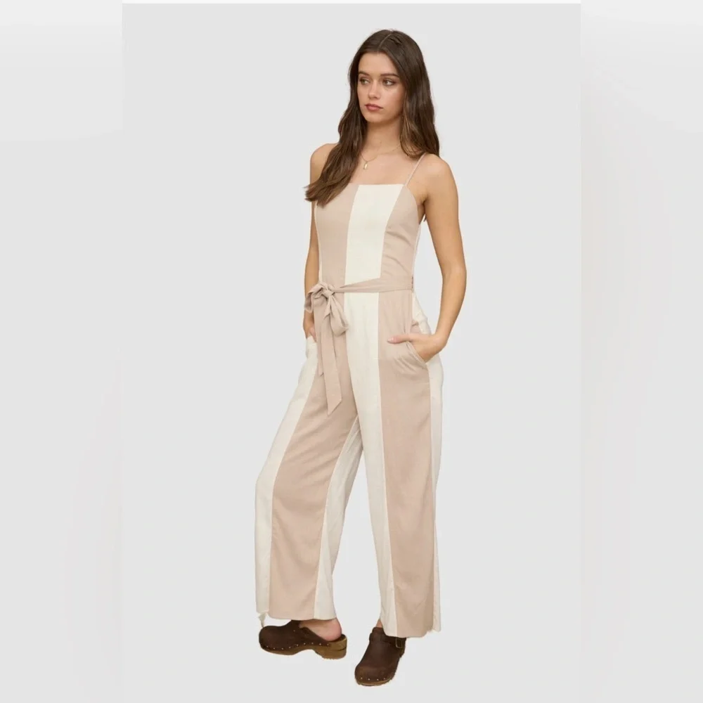 Blu Pepper Colorblock Wide Leg Jumpsuit